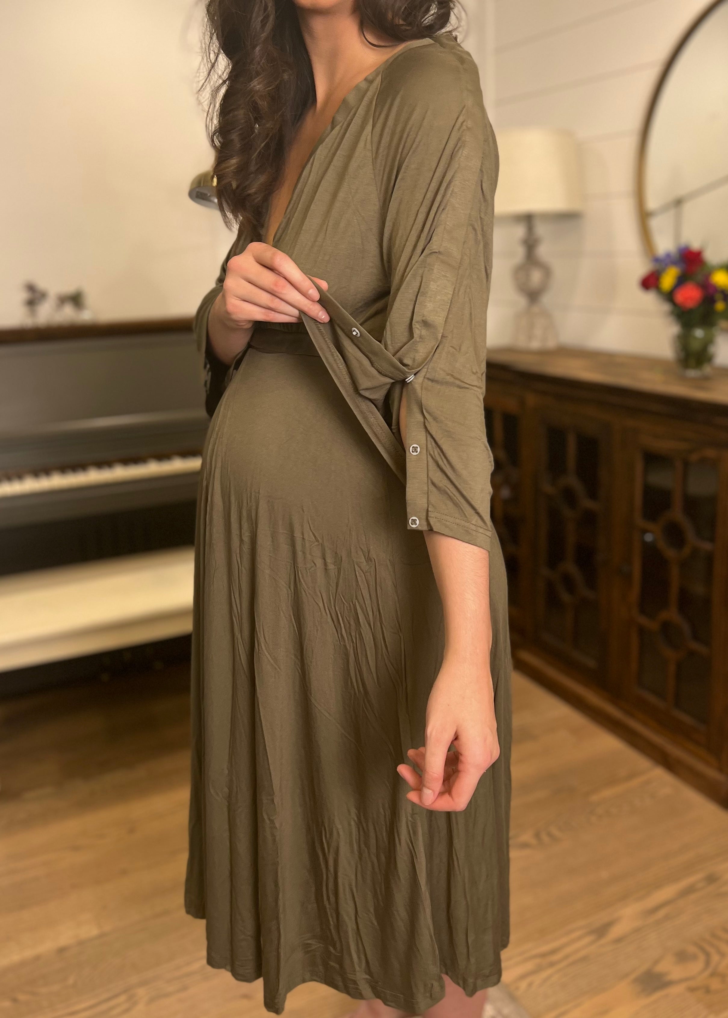 Night Dress for Maternity & Nursing - hautemama
